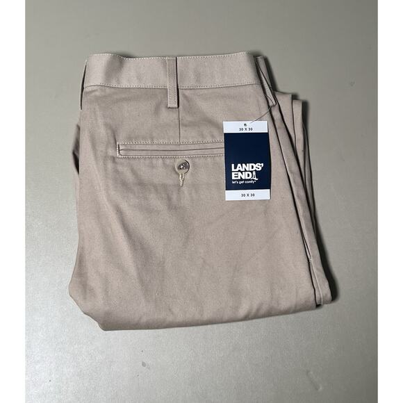 Lands End Wrinkle Resist Chino Men’s 30x30 Khaki Color - Picture 1 of 6